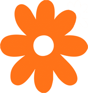 flower icon orange